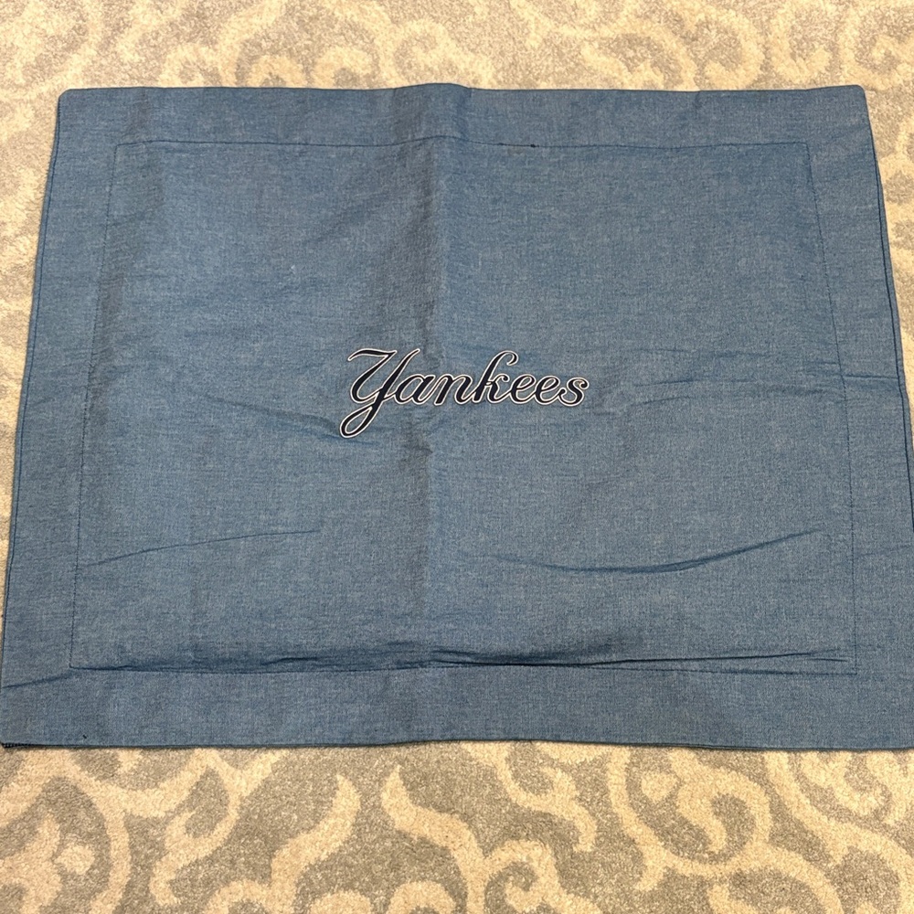 Blue Yankees denim bed pillow sham